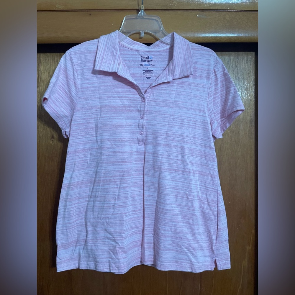 Croft & Barrow Light Pink Polo Shirt